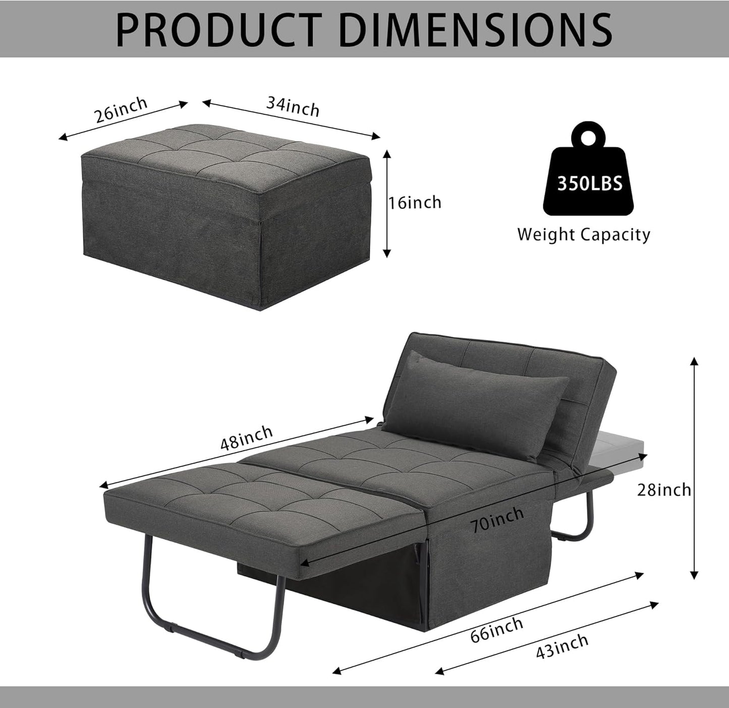 Foldable Ottoman Bed