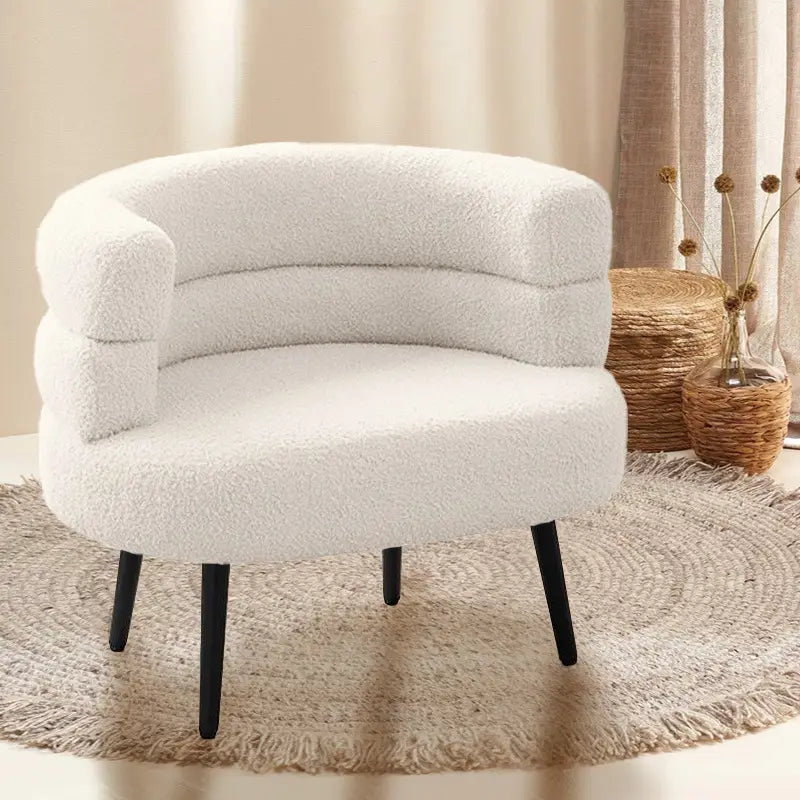 Cozy White Accent Chair